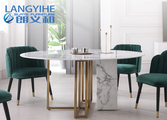 Minimalistyczny dom Odm Circle Marmurowy stół do jadalni Połączenie Nordic 75 cm wysokości
