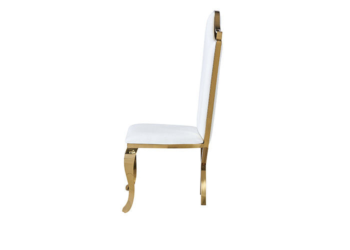 Nowoczesne skórzane krzesła do jadalni o wysokości 118 cm