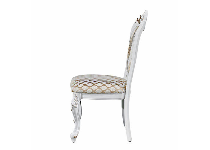 Eleganckie europejskie krzesła do jadalni w stylu retro z rzeźbionymi w drewnie