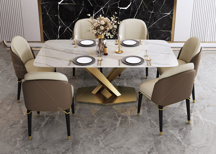 Zestaw stołów do jadalni z litego drewna Luxury Fashion Marble Top
