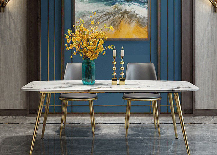 Modny domowy luksusowy marmurowy stół 140x80x76cm