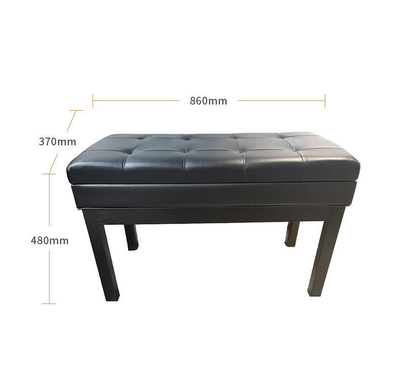 Skórzany stołek Odm Antique Double Piano Ottoman o wysokości 86 cm