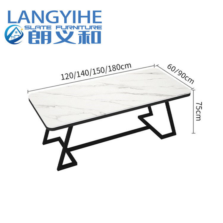 140cm Łupkowy stół do jadalni Nowoczesny włoski Minimalistyczny luksusowy metal