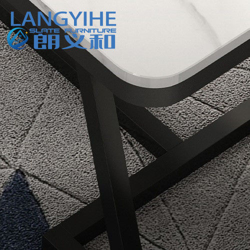 140cm Łupkowy stół do jadalni Nowoczesny włoski Minimalistyczny luksusowy metal