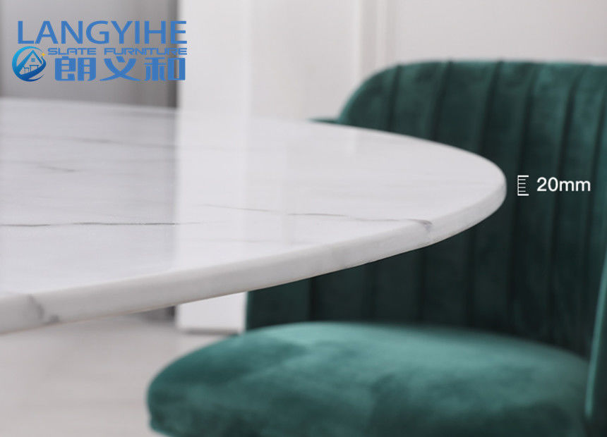 Minimalistyczny dom Odm Circle Marmurowy stół do jadalni Połączenie Nordic 75 cm wysokości