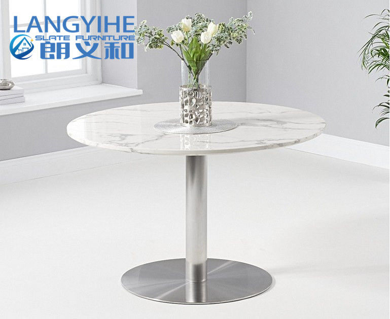 Biały marmurowy stół Oem Odm Circle 120 cm