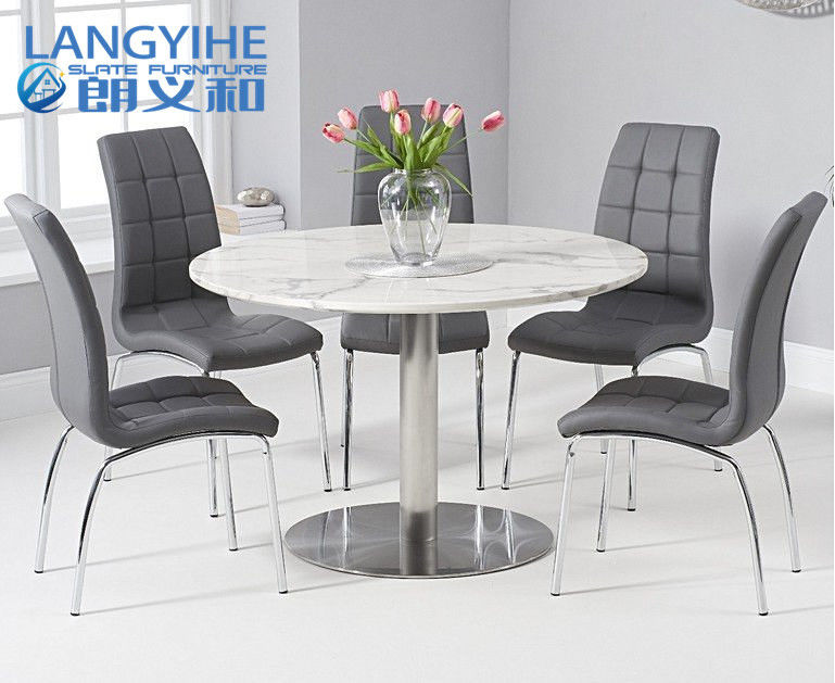 Biały marmurowy stół Oem Odm Circle 120 cm