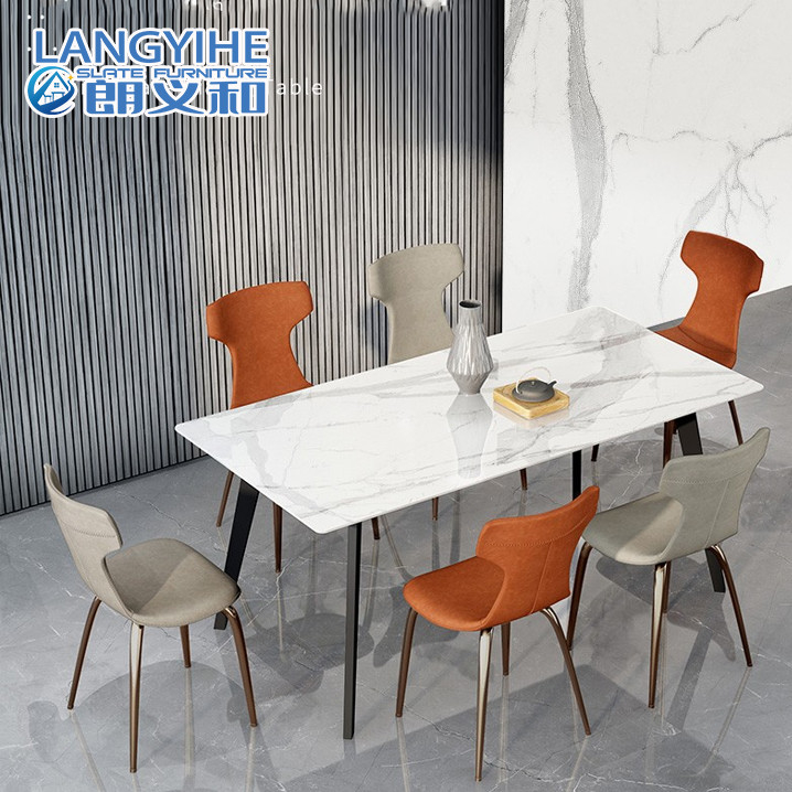 Rock Slab Minimalistyczny prostokątny stół z marmuru Nordic