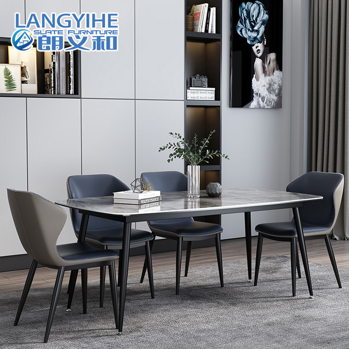 Odporne na zarysowania nowoczesne prostokątne stoły do ​​jadalni Rock Slab Household